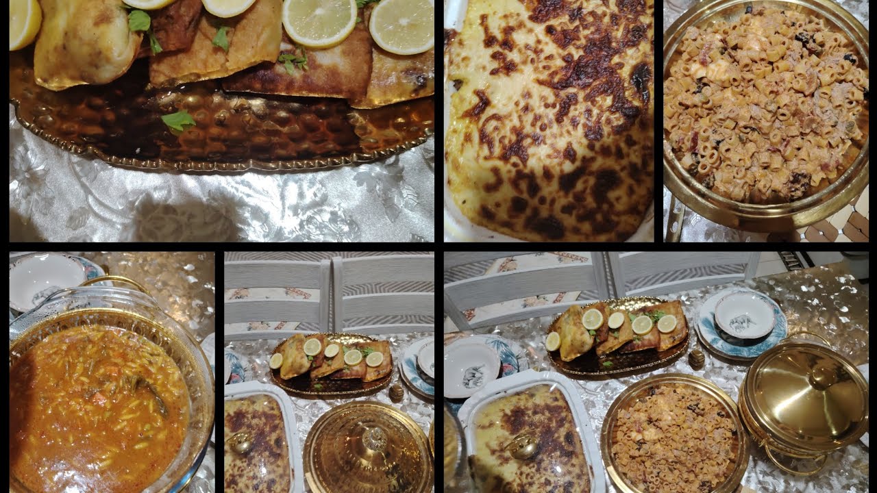 الطاولة السادسة والعشرون من رمضان🕌 مقرونة بوتانيسكا إيطالية جراتان القرنبيط و البوريك العنابي #food 
