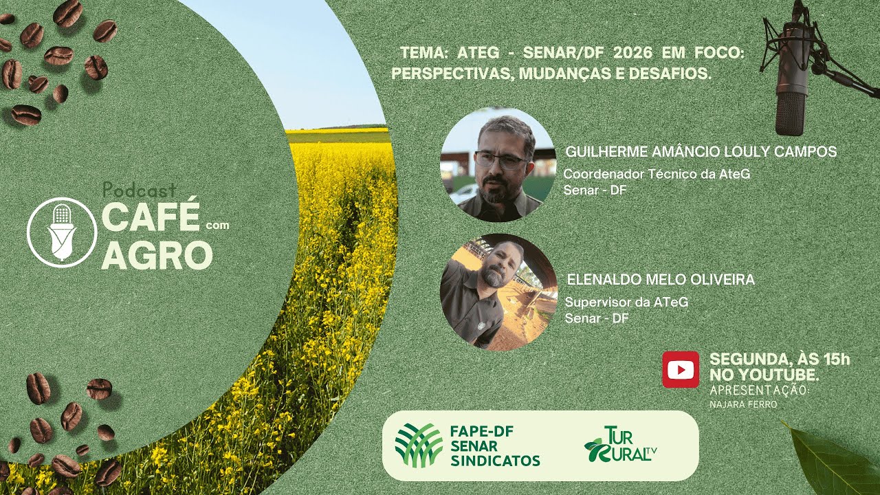 CAFÉ COM AGRO | ATeG - SENAR/DF 2026 EM FOCO: PERSPECTIVAS, MUDANÇAS E DESAFIOS.