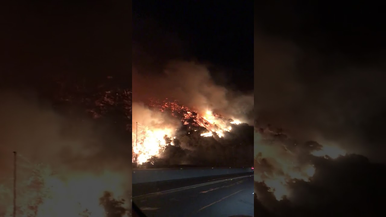 405 Freeway Skirball Fire Los Angeles