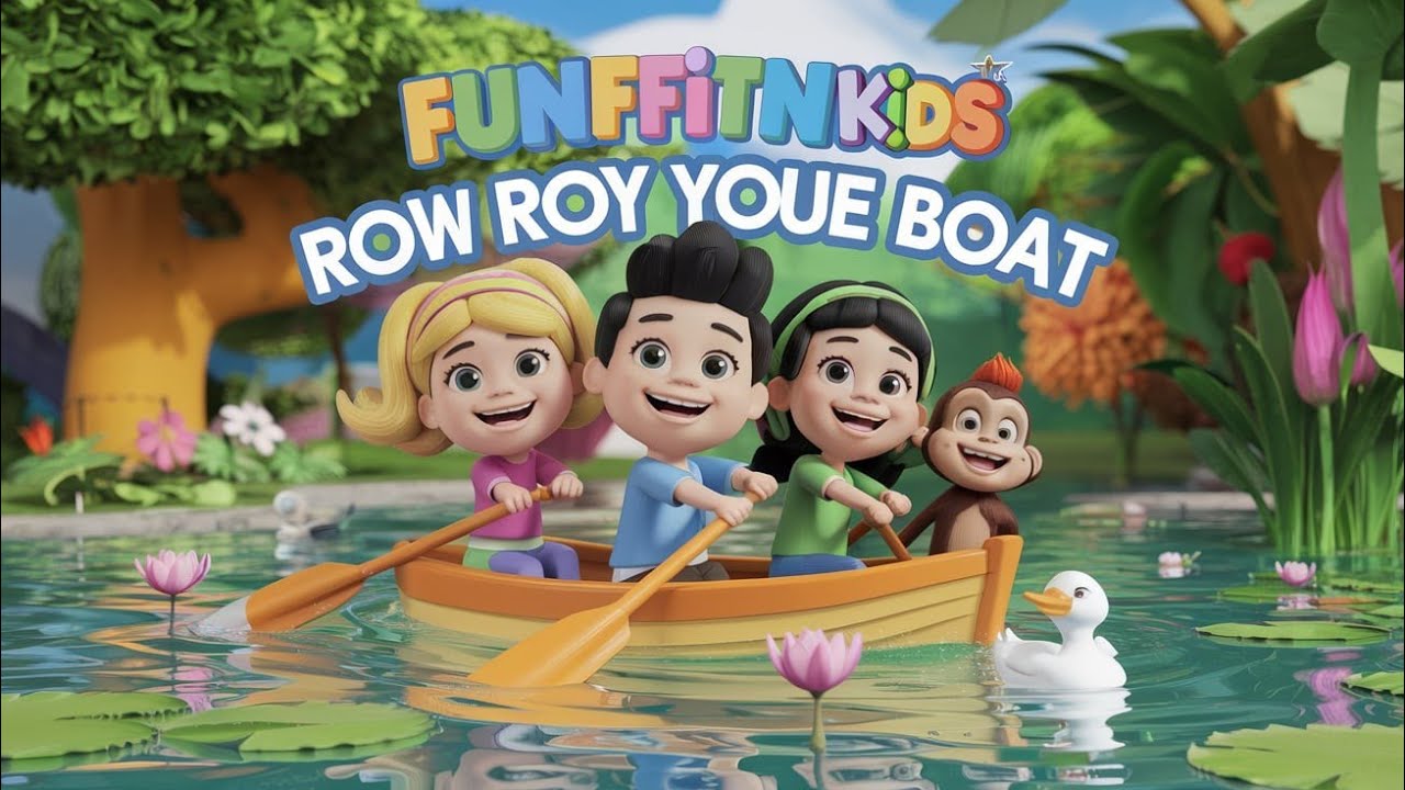 Row Row Row Your Boat | Fun Animated Kids Song | classic nursery rhymes | funfinity Kids