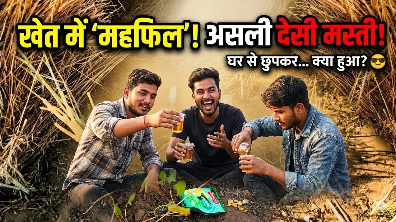 Village Life: खेत की रखवाली और ये नज़ारा! 🚜 | Mustard Field Party Scandal.