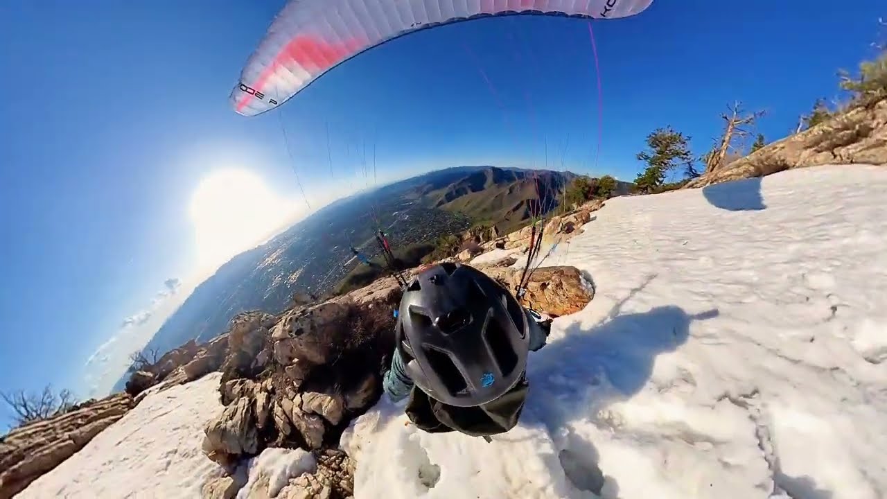 West slabs of Olympus climb & fly