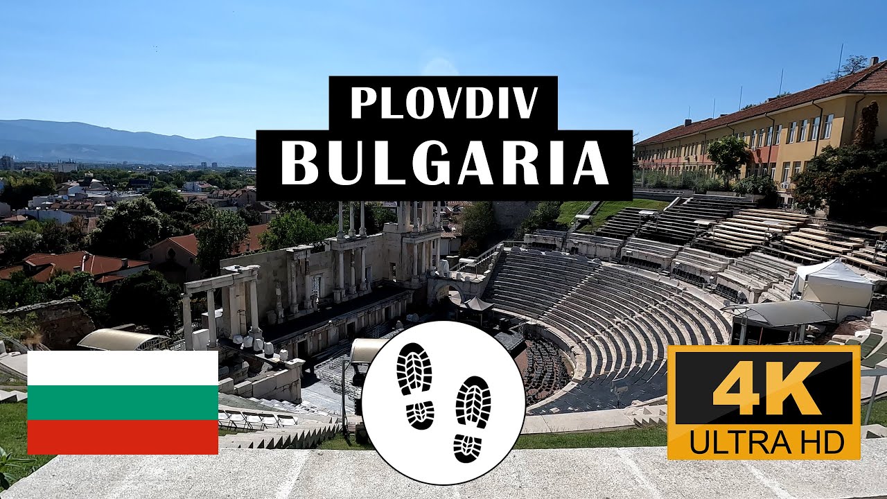 Plovdiv, Bulgaria Walking Tour - (oldest city in Europe) - 4K - with Captions -