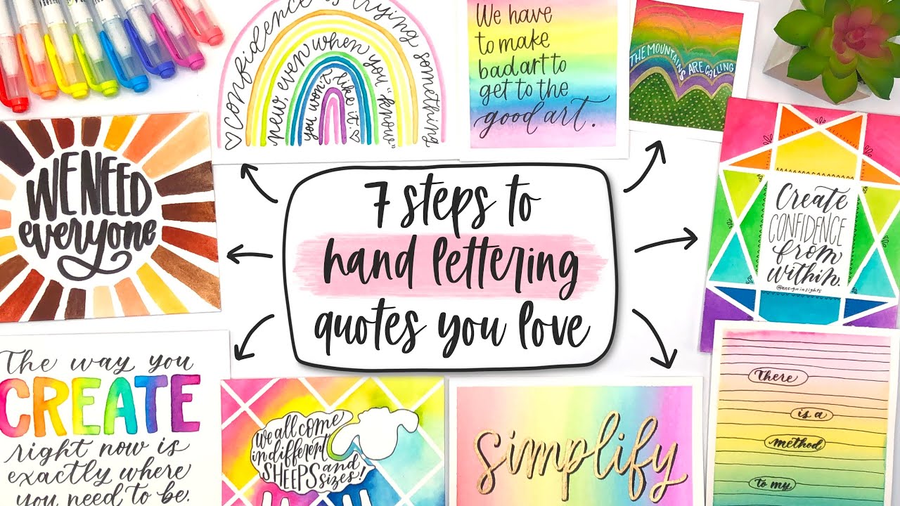 Hand Lettering Quotes You Love in 7 Steps! | Calligraphy Tutorial for Beginners
