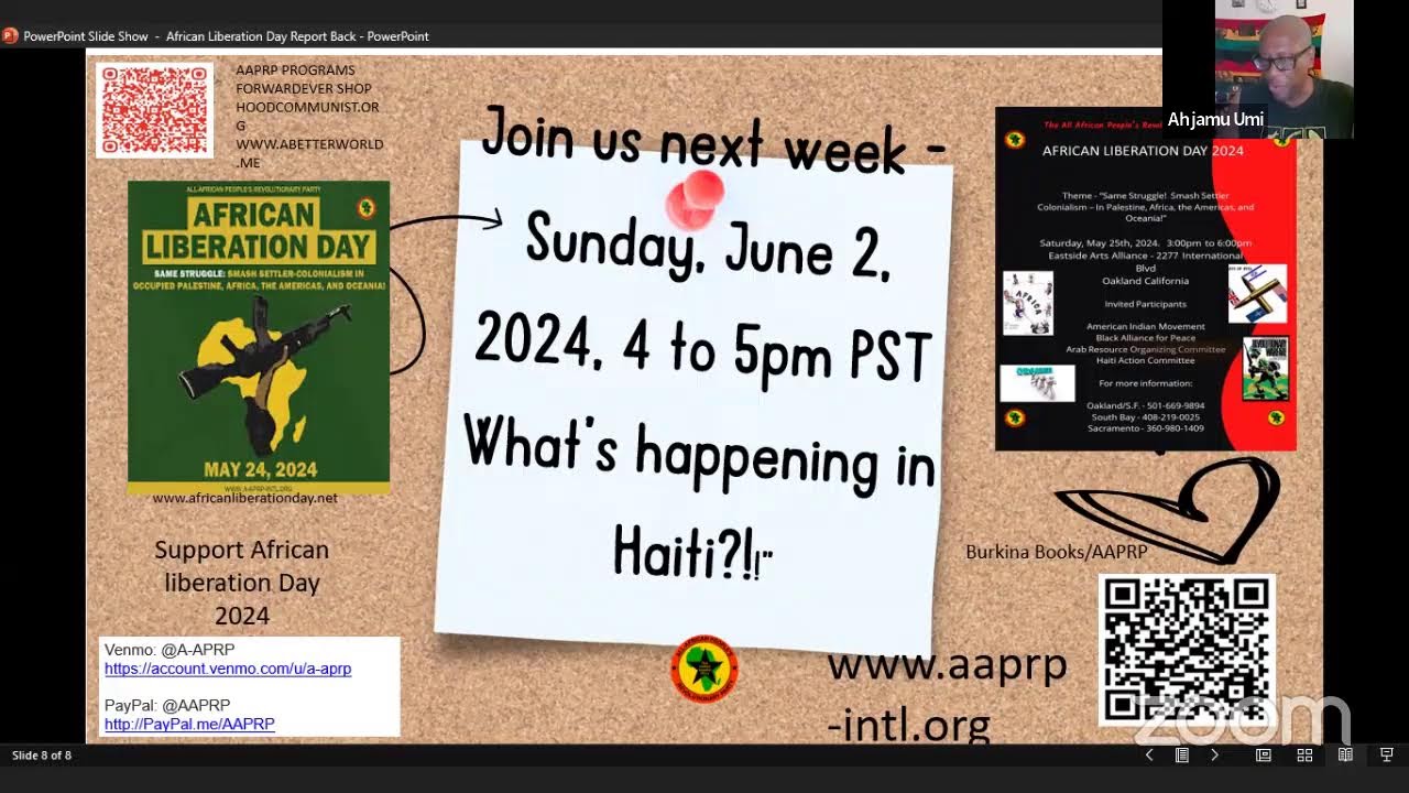 "Our Ancestor's Voices - "African Liberation Day 2024 - Report Back