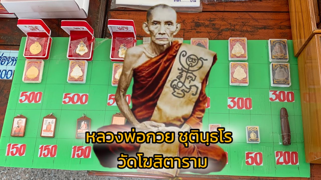 เช็คราคาวัตถุมงคล หลวงพ่อกวย ชุตินฺธโร วัดโฆสิตาราม จ.ชัยนาท