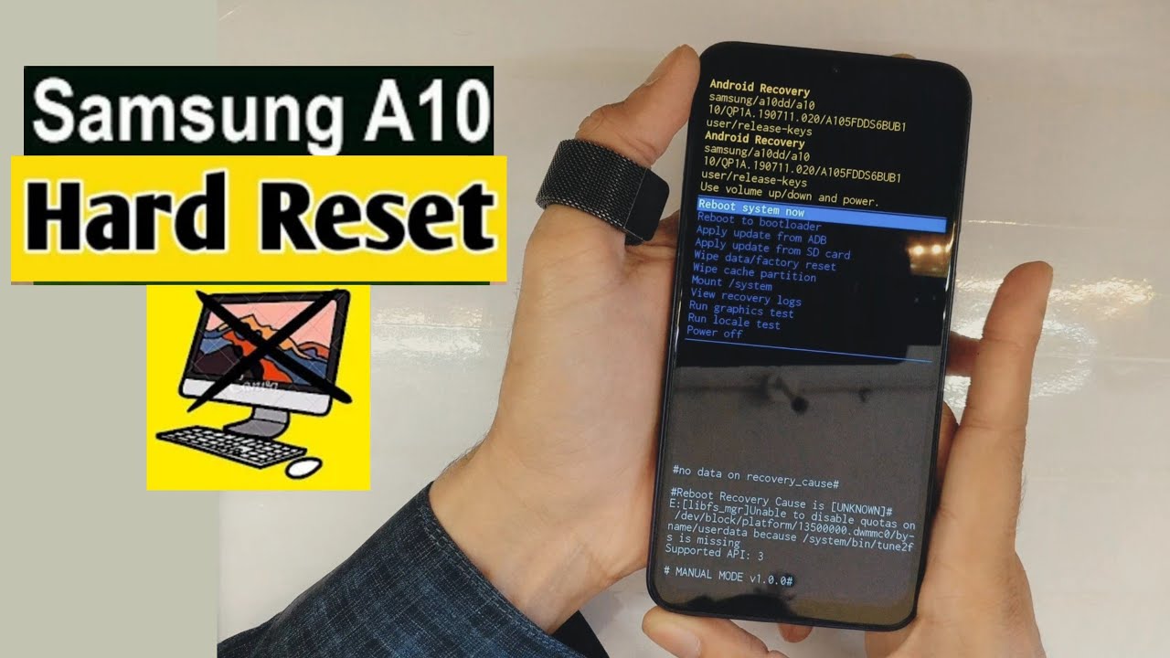 Samsung Galaxy A10 Hard Reset Without PC Pattern Lock Remove Easy Method
