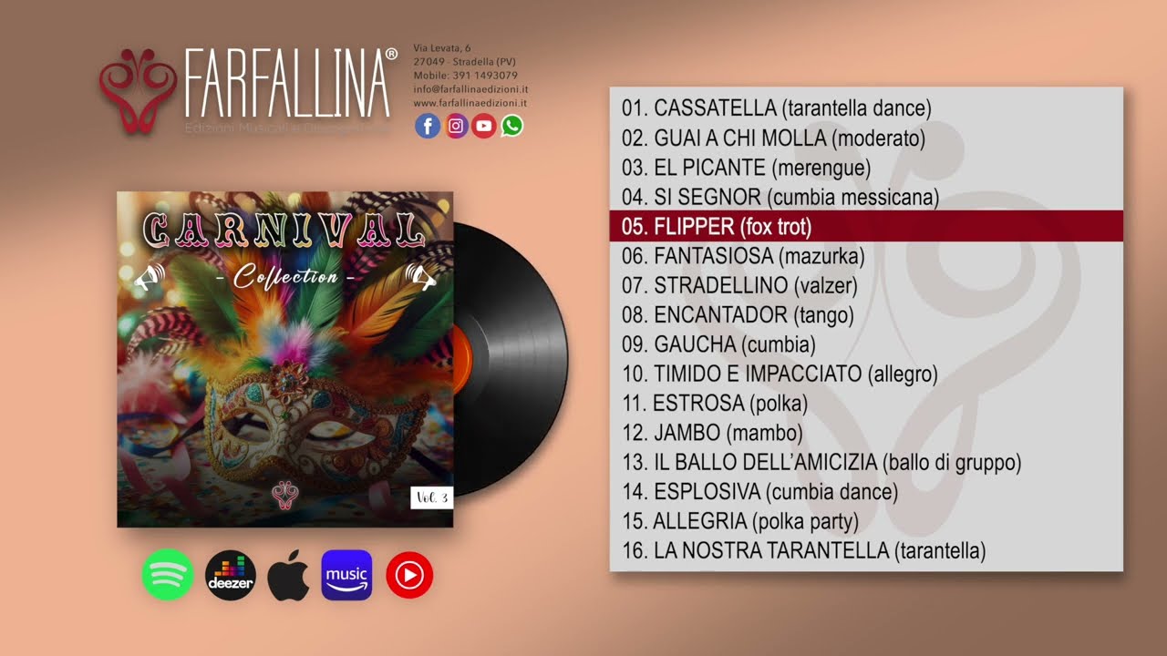 🎭 CARNIVAL Collection Vol. 3 - ALBUM COMPLETO (durata 54:18) www.farfallinaedizioni.it