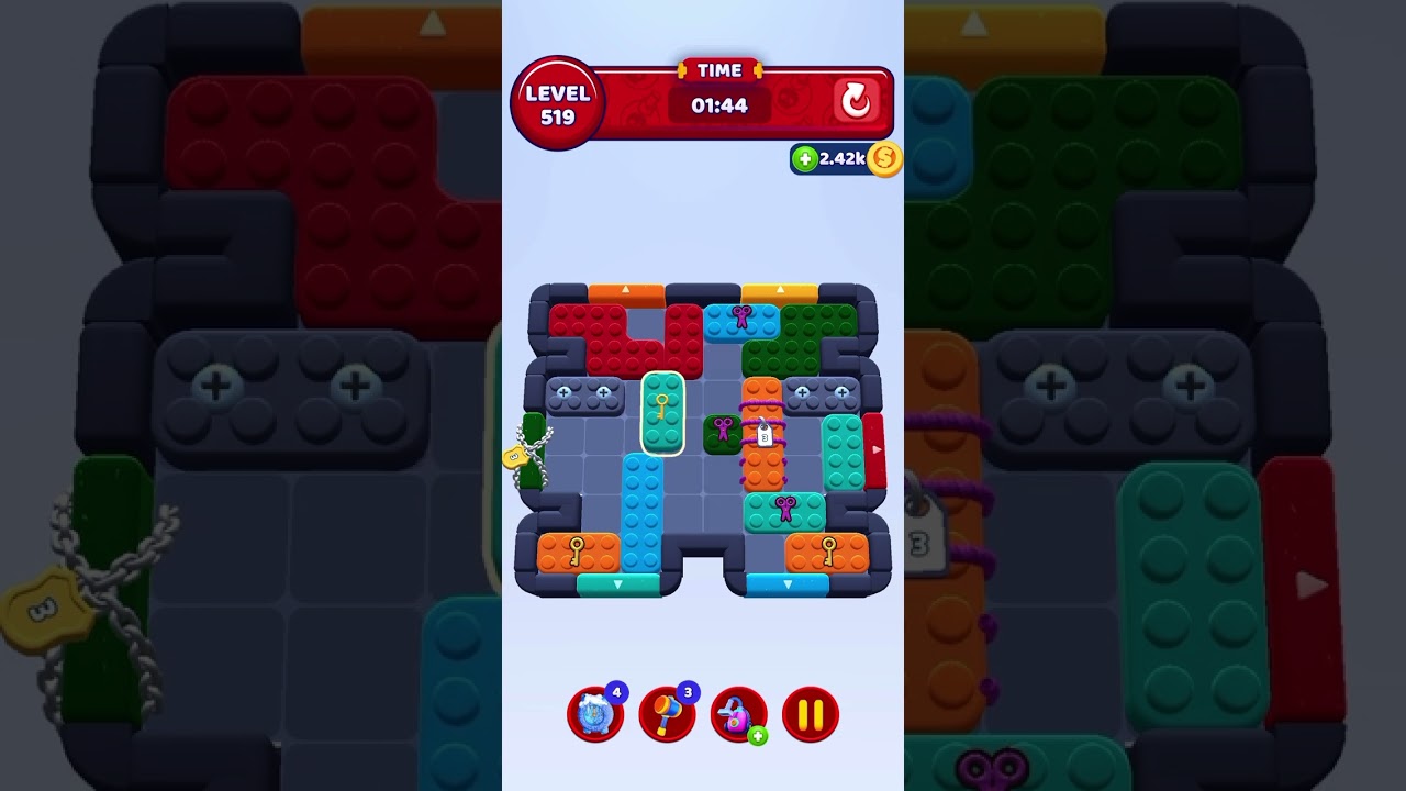 Color Block Jam Updated Level 519 #colorblockjamgame #colorblockjam #walkthrough #games #fungame