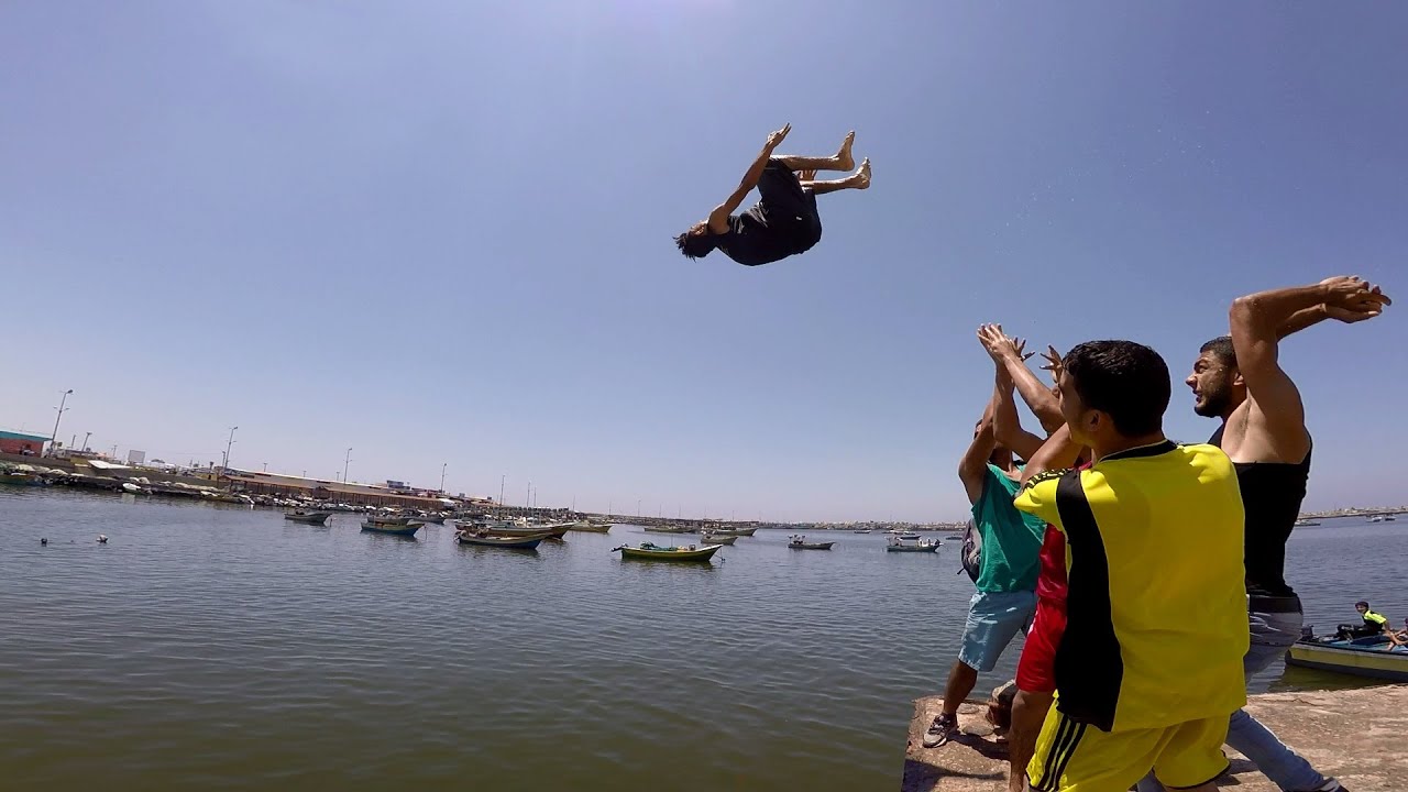 Parkour in the port of Gaza | Free Run Gaza  | 2015