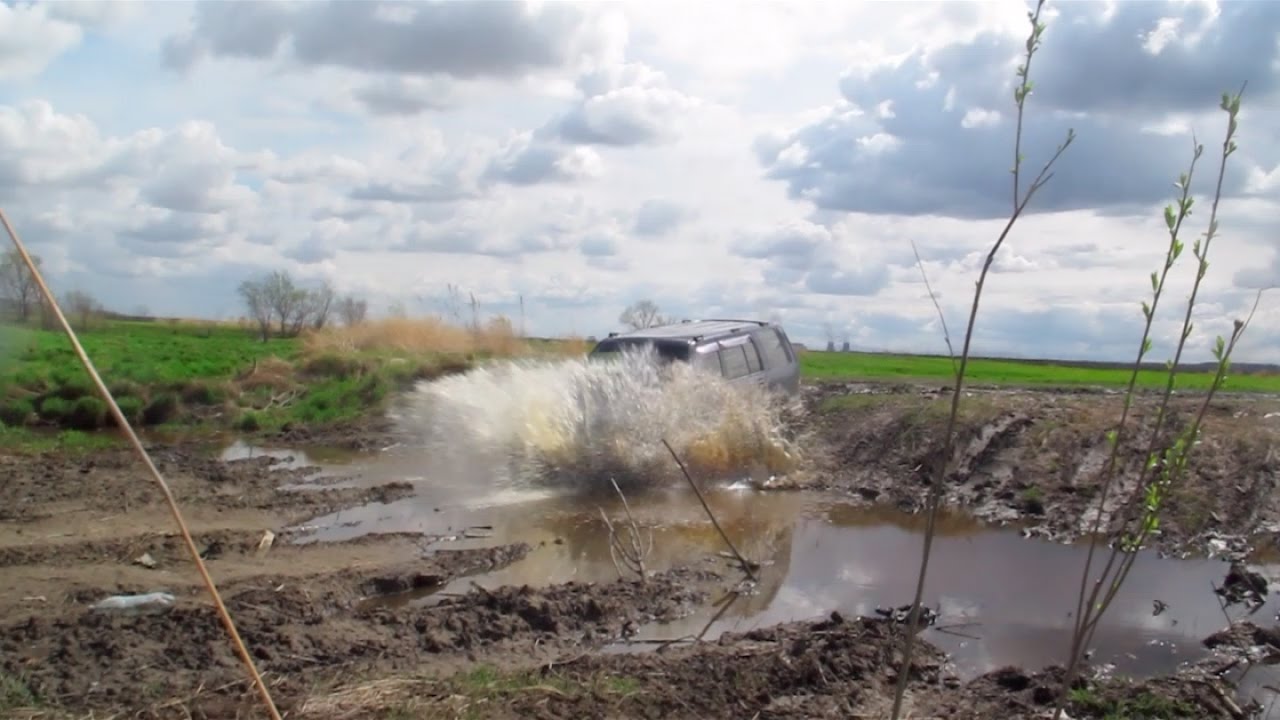 2 Isuzu Bighorn, грязь, цепи, Град, Хабаровск