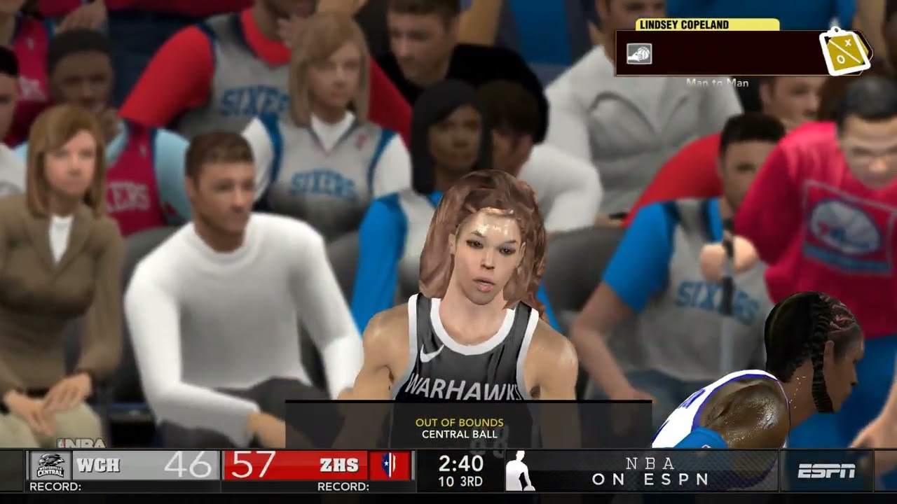 NBA2K14 high school basketball zanesville vs central 2nd half