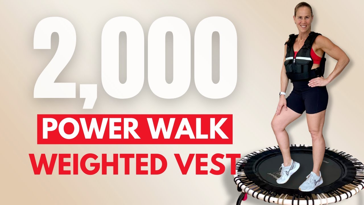 25-Min Rebounder Power Walk with Weighted Vest | 2,000 Steps for Bone Strength & Endurance