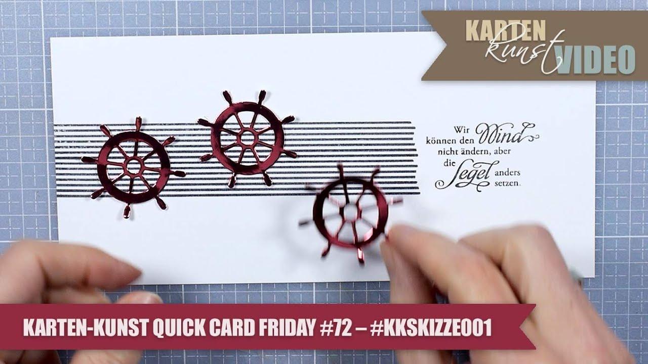 Karten-Kunst Quick Card Friday #72 &ndash; Maritime Karte zur #KKSkizze001