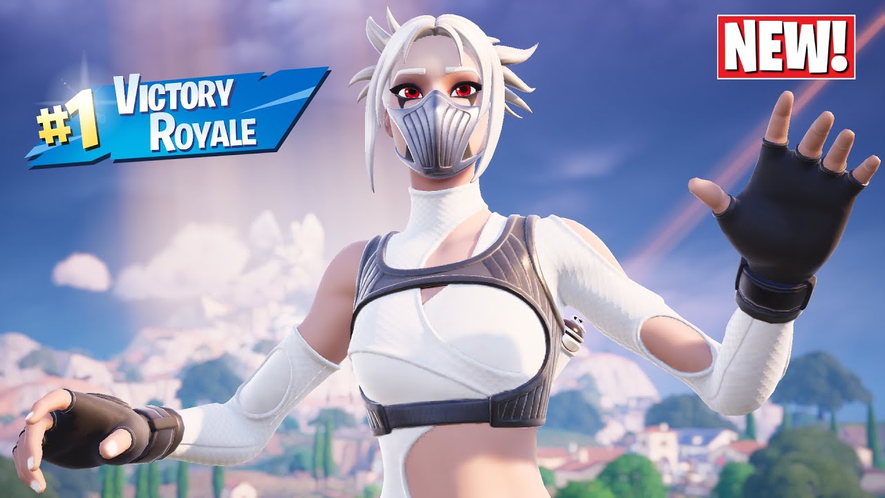 Victoria con la skin SILENCIO DINAMICA Fortnite
