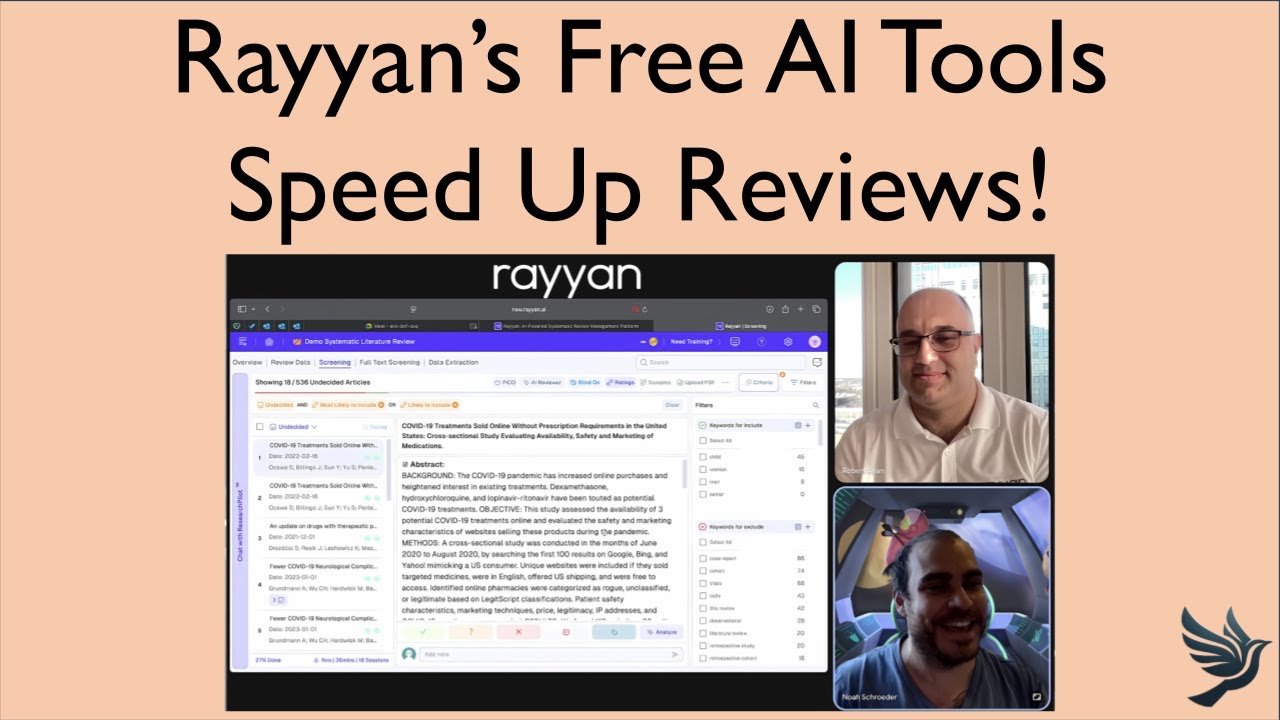 Как использовать БЕСПЛАТНЫЙ ИИ Rayyan для ускорения обзора.