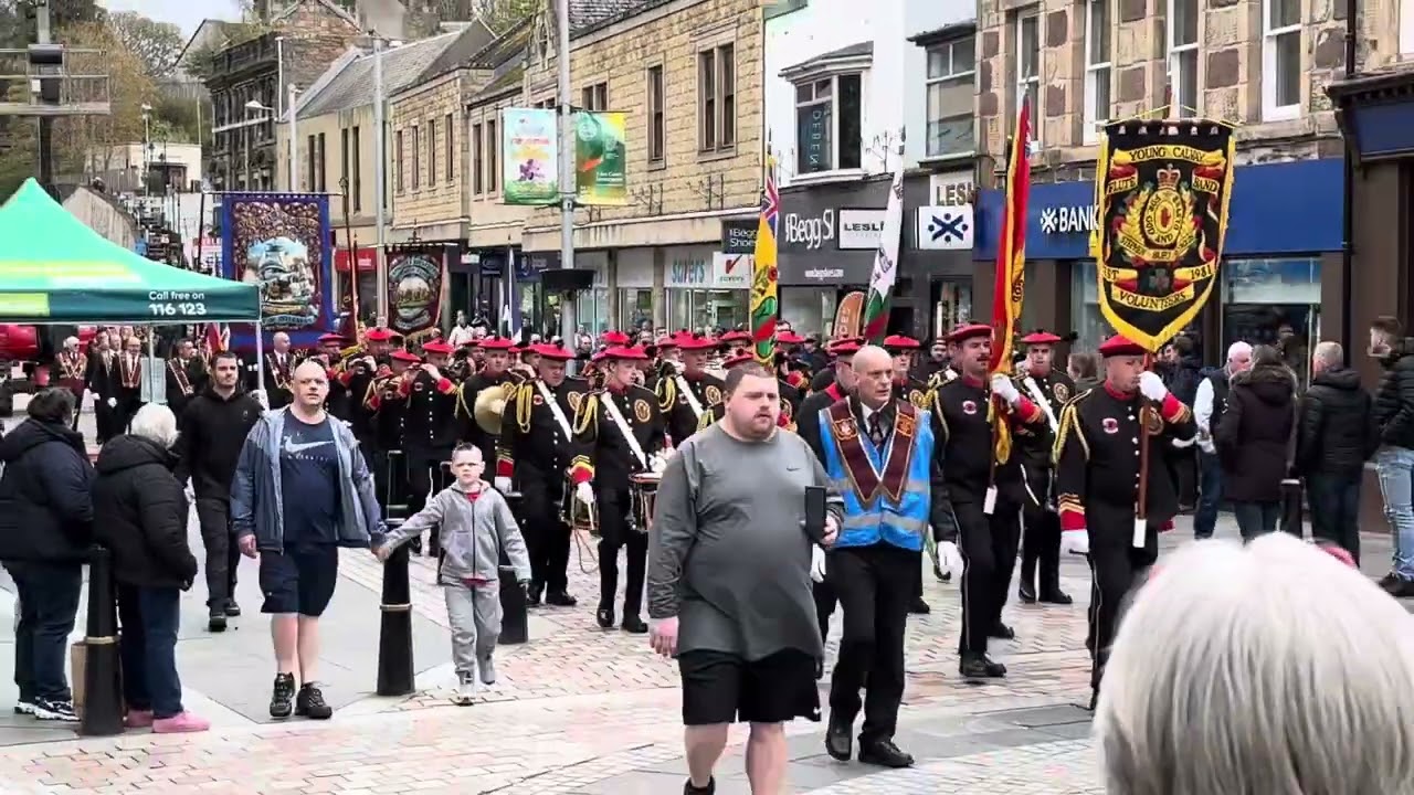 The apprentice boys of Derry marching down Inverness high street