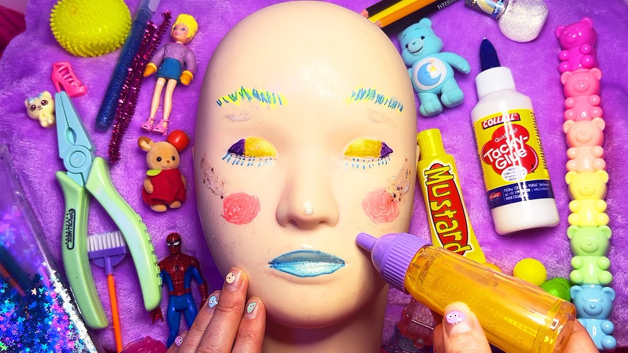 ASMR Nostalgic Makeup on Mannequin (Whispered)