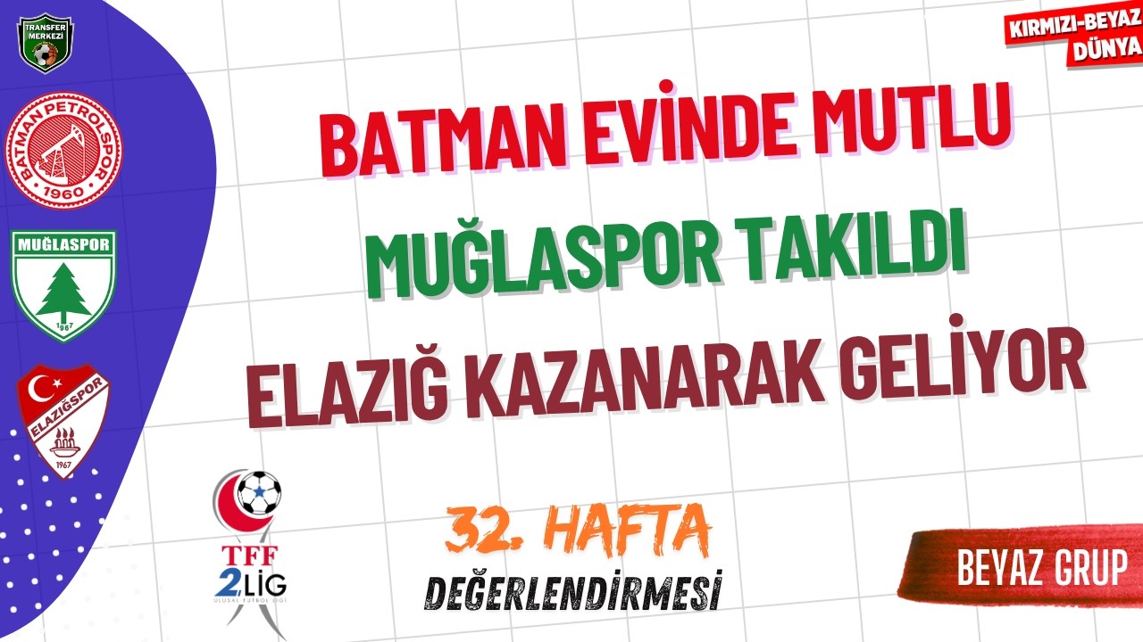 TFF 2. Lig Beyaz Grup 32. Hafta Değerlendirmesi | KIRMIZI-BEYAZ D&Uuml;NYA