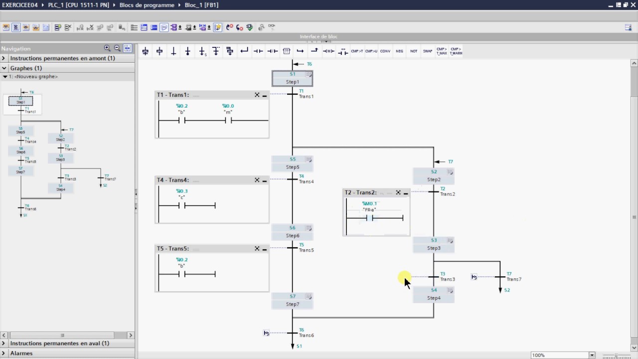 Automatisme: exercice 04  sur Tia portal v14