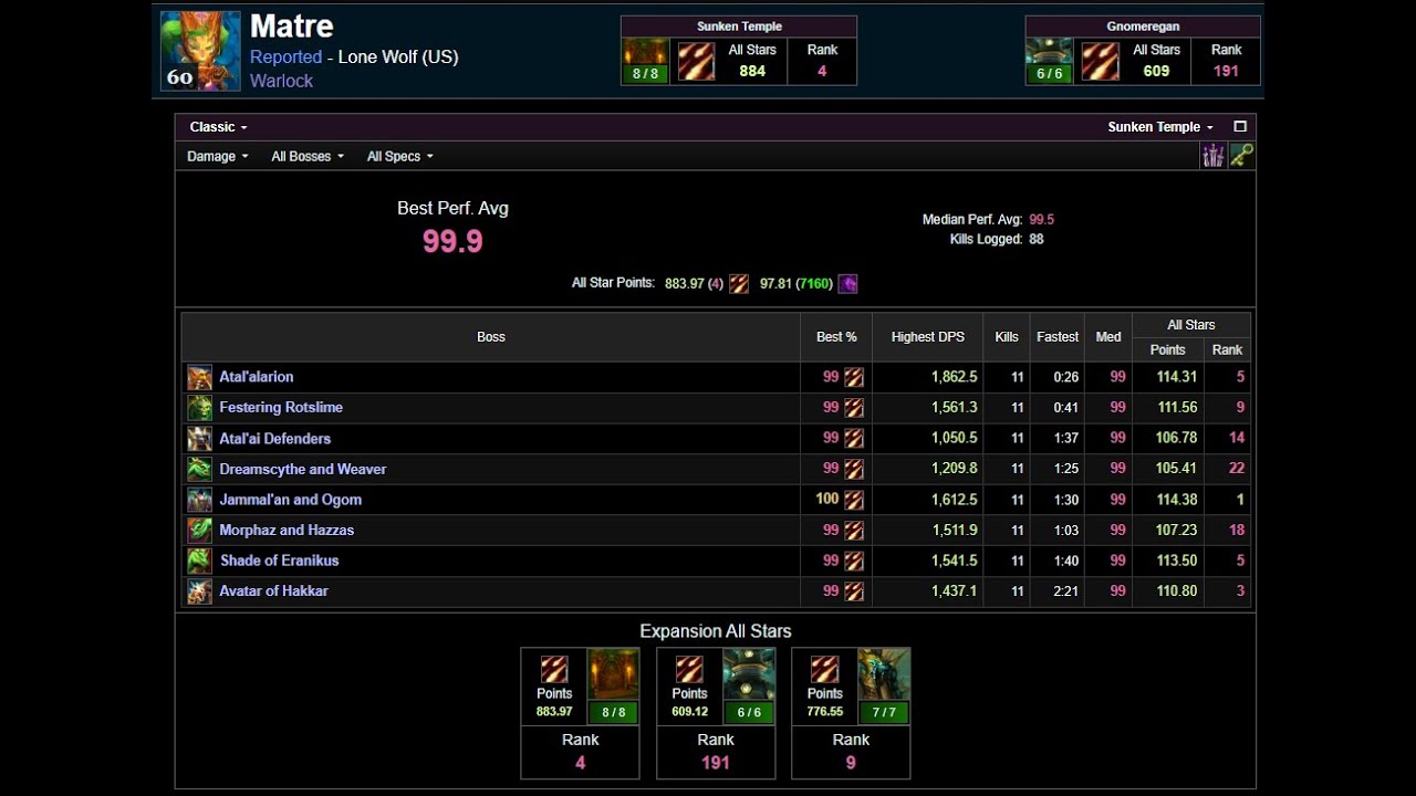 #1 Warlock DPS World | Sunken Temple | World of Warcraft Season of Discovery