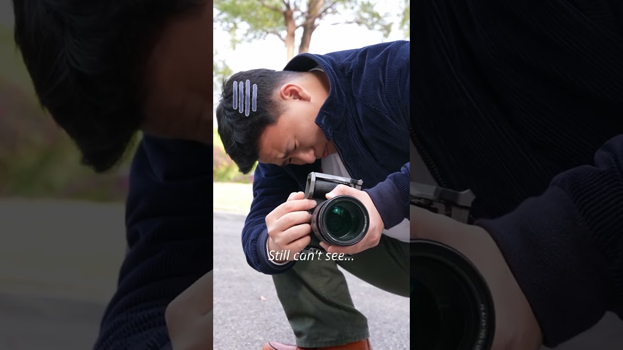 POV: カメラの画面で縦位置ローアングル撮影😅 #cameragear #filmmaker