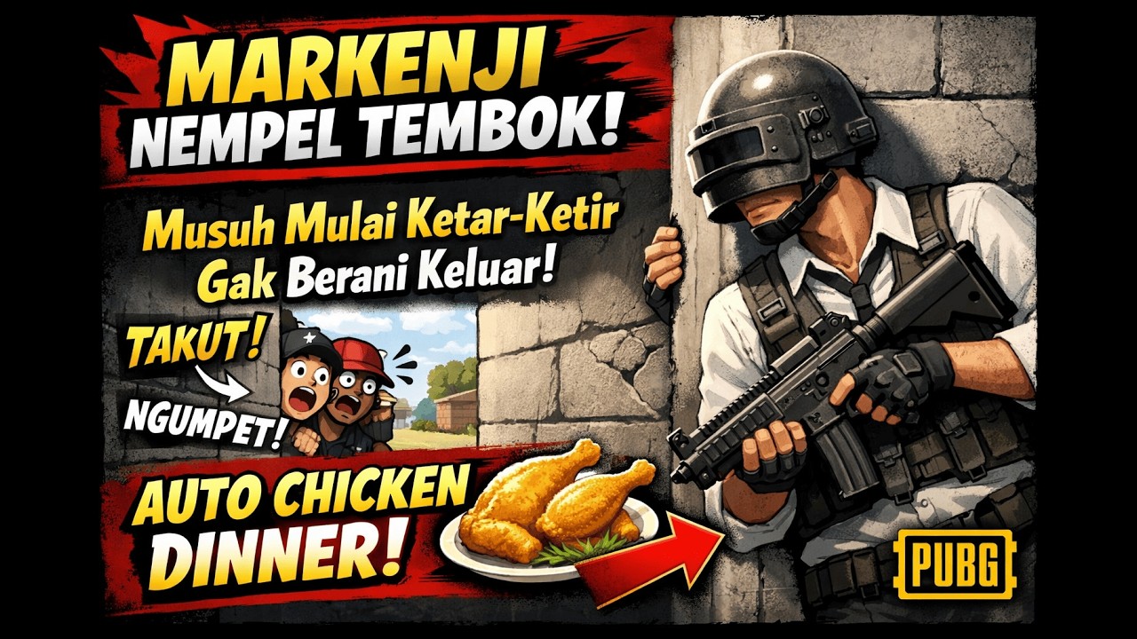 MARKENJI NEMPEL TEMBOK! Musuh Mulai Ketar-Ketir Gak Berani Keluar! (PUBG)