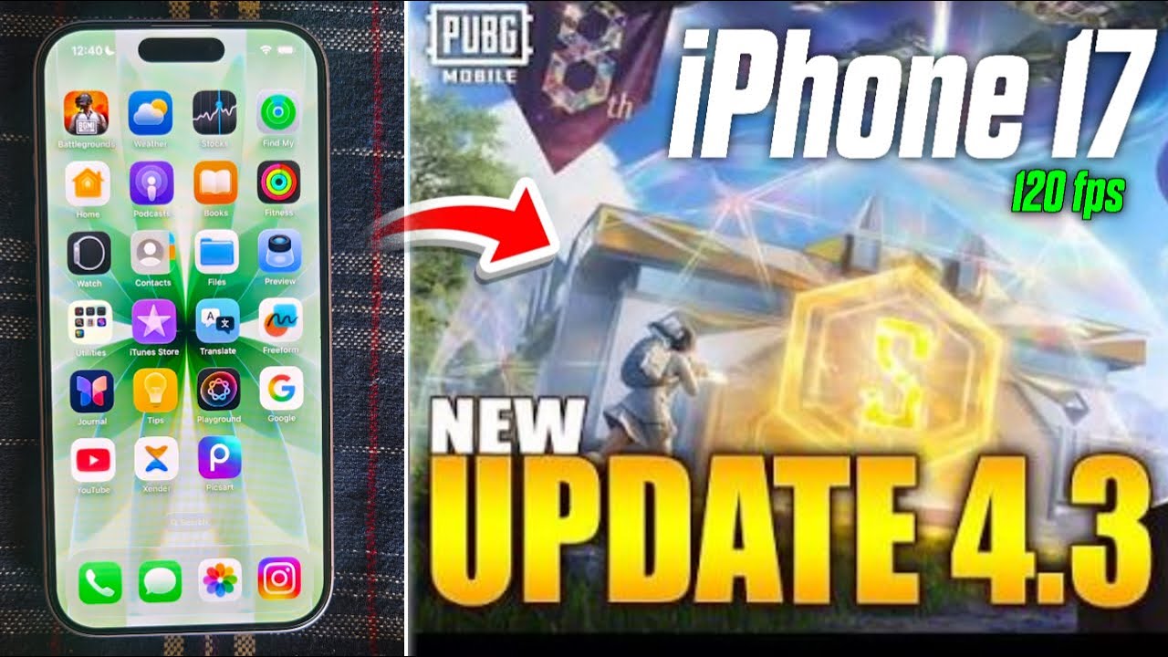 iphone 17 pubg mobile 4.3 New Update | iphone 17 pubg mobile gameplay test 