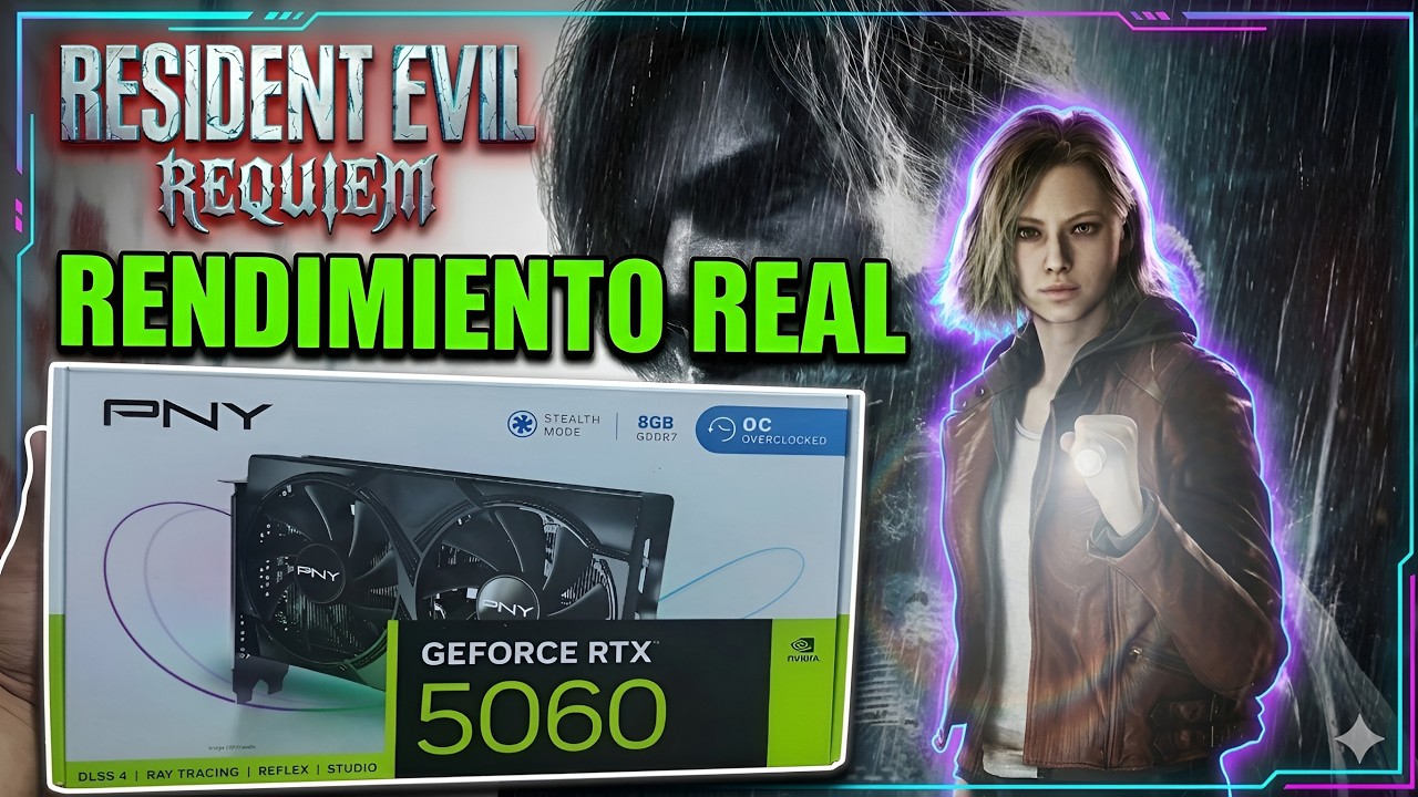 Así rinde RTX 5060 8GB en Resident Evil Réquiem: Path Tracing al Máximo y DLSS 4⚡