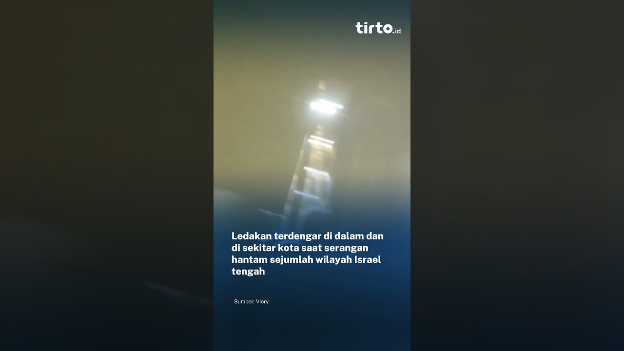 Rudal Iran Gempur Tel Aviv, Suara Ledakan & Sirine Peringatan Meraung