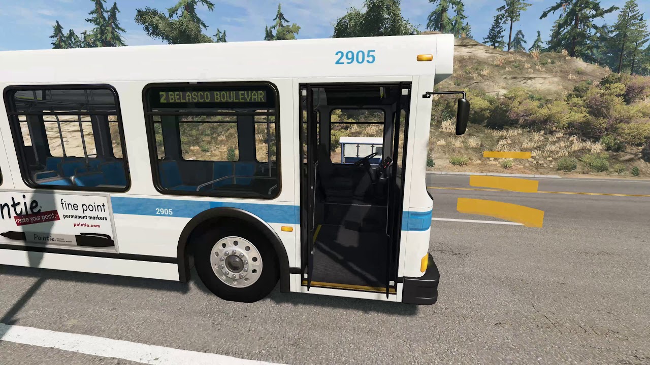 BeamNG.drive Bus Routes: West Coast, USA 2 Belasco Boulevard (again)