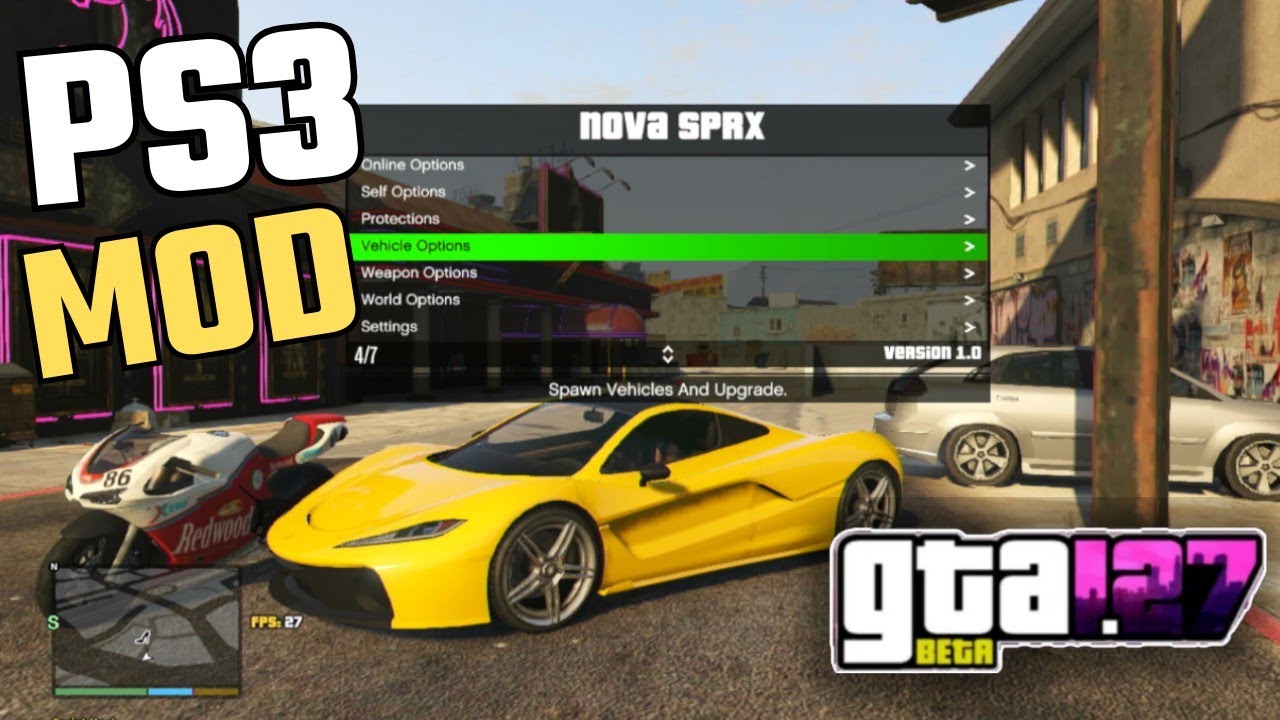 GTA 5 PS3 NOVA MOD MENU SPRX EM PKG