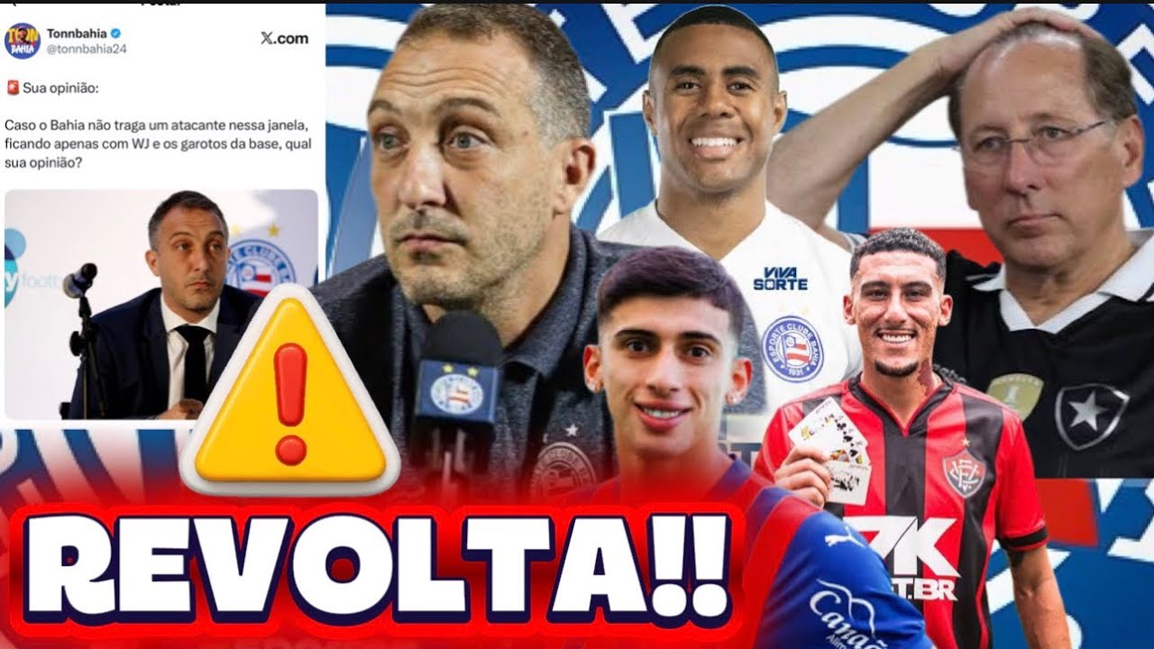 🔥💣😱TORCIDA DO BAHIA SE REVOLTA;🚨ERICK, SANABRIA;🚨”É GUERRA!!”: JOGADOR DO VITÓRIA DISPARA 
