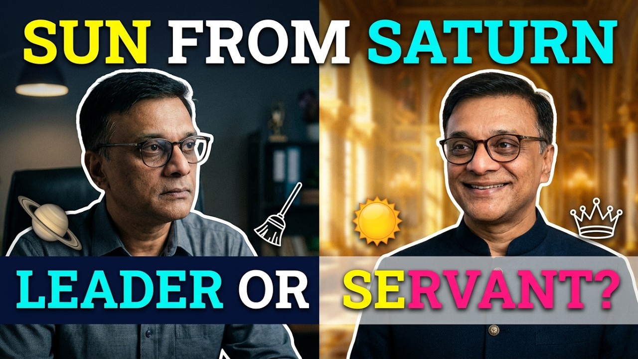 Sun in 12 DIFFERENT Houses from Saturn in your horoscope.  Leadership Versus Servitude
