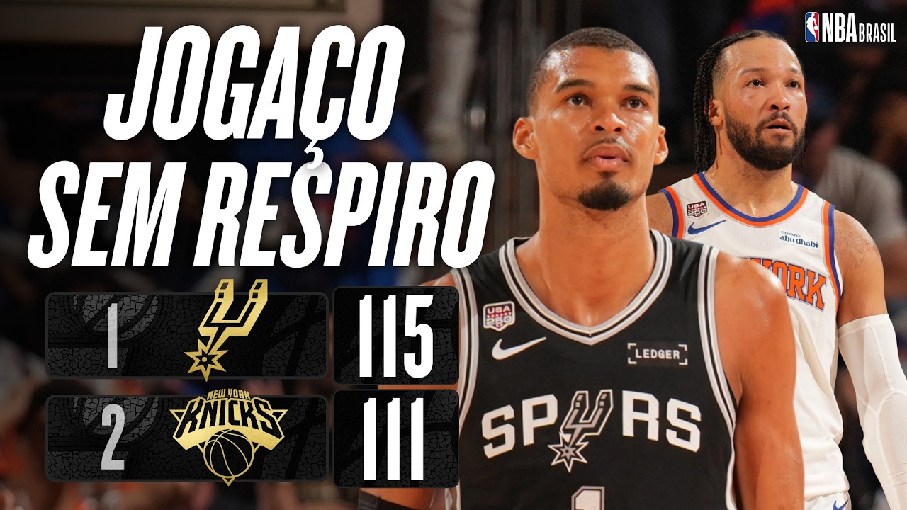 WEMBY ativa 'MODO ALIEN', e SPURS vencem KNICKS no Jogo 3 - Melhores Momentos NBA FINALS