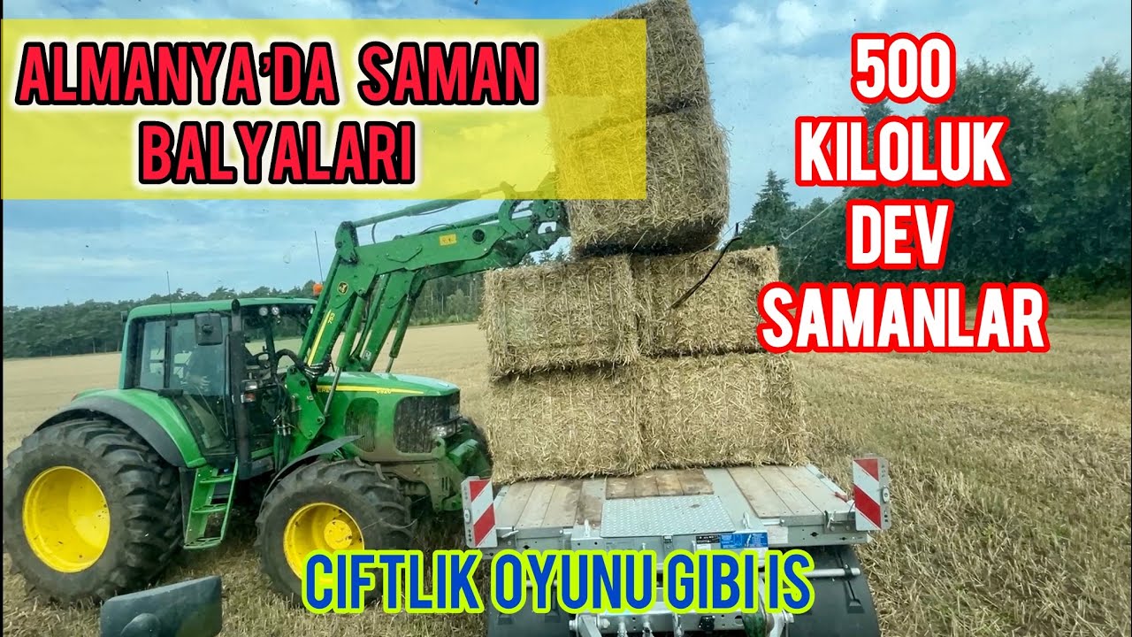Hasat Sonrası Saman Balyaları | Almanya’da Tarım ve Çiftçi Hayatı 🚜🌾
