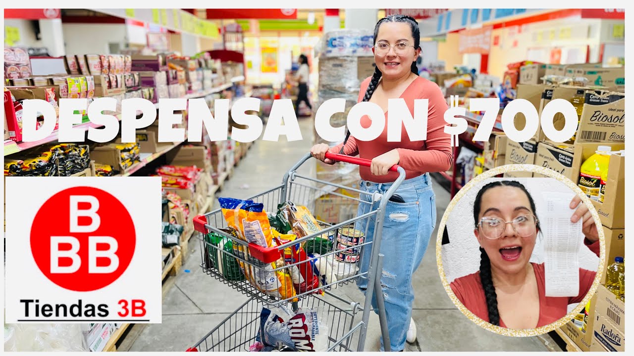 🛒MIRA LO QUE COMPRE CON $700 🚫TIENDA 3B ‼️ DESPENSA QUINCENAL 🛒