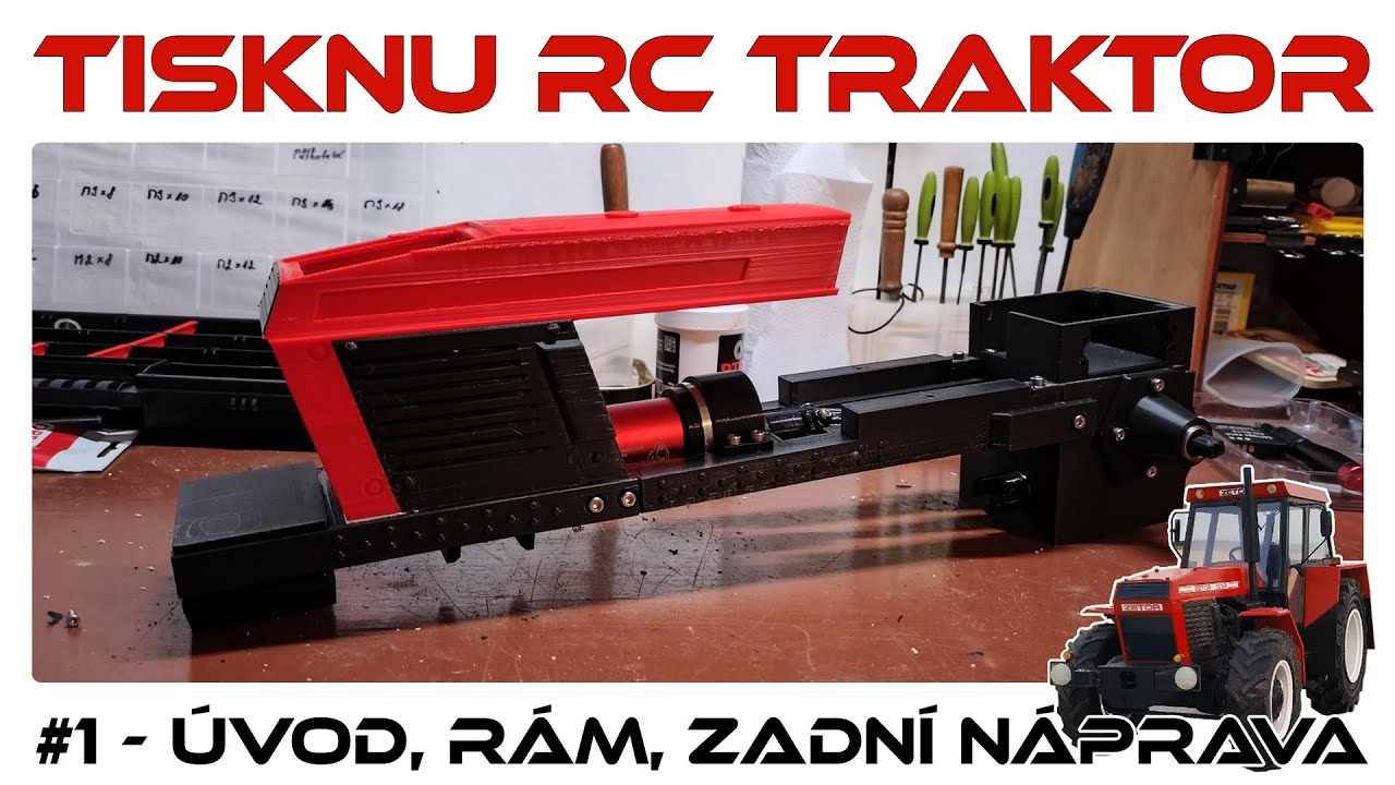 Tisknu RC traktor #1 - Úvod, rám, zadní náprava