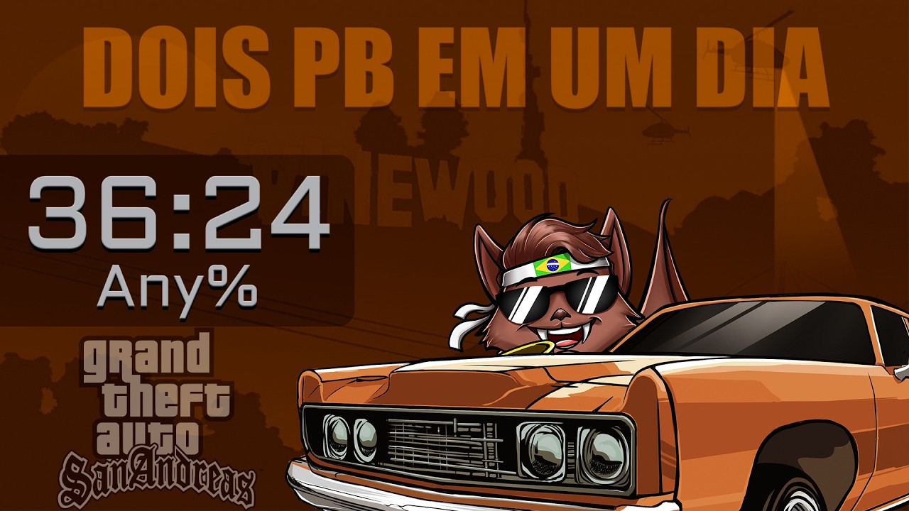 GTA SAN ANDREAS ANY% | 36:24 | SPEEDRUN (MAIS UM PB)