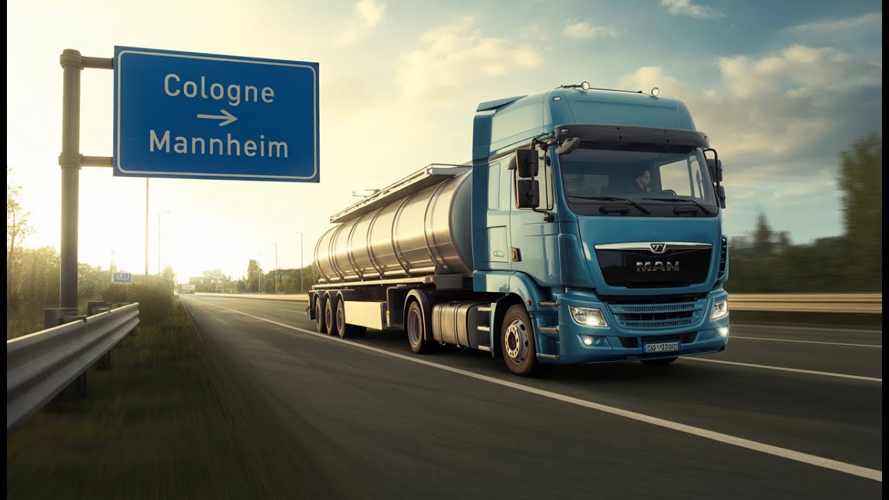 ETS2 Water Tank Transport | Cologne to Mannheim | Realistic Trucking Mission