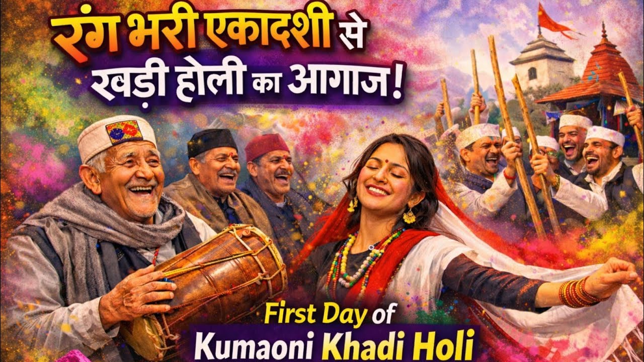 रंग भरी एकादशी से खड़ी होली का आगाज। First day of kumaoni khadi holi. Time Diaries 