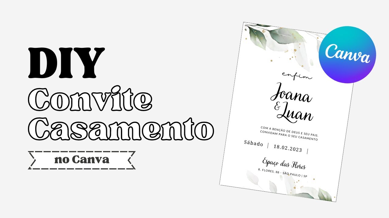 COMO FAZER CONVITE DE CASAMENTO NO CANVA | DIY