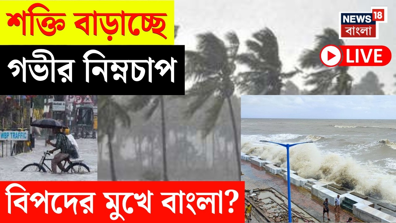 Weather News LIVE | আজও রাজ্যজুড়ে বৃষ্টি | ভীর নিম্নচাপের দাপটে তুমুল ঝড়-বৃষ্টি? |Kolkata Rain News