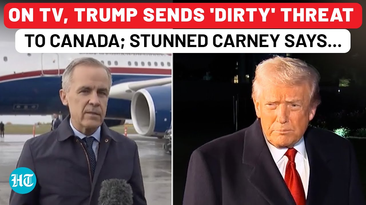 On TV, Trump Sends 'Dirty' Threat To Canada As Stunned Carney Reacts To US Fight| Reagan Tariff Ad