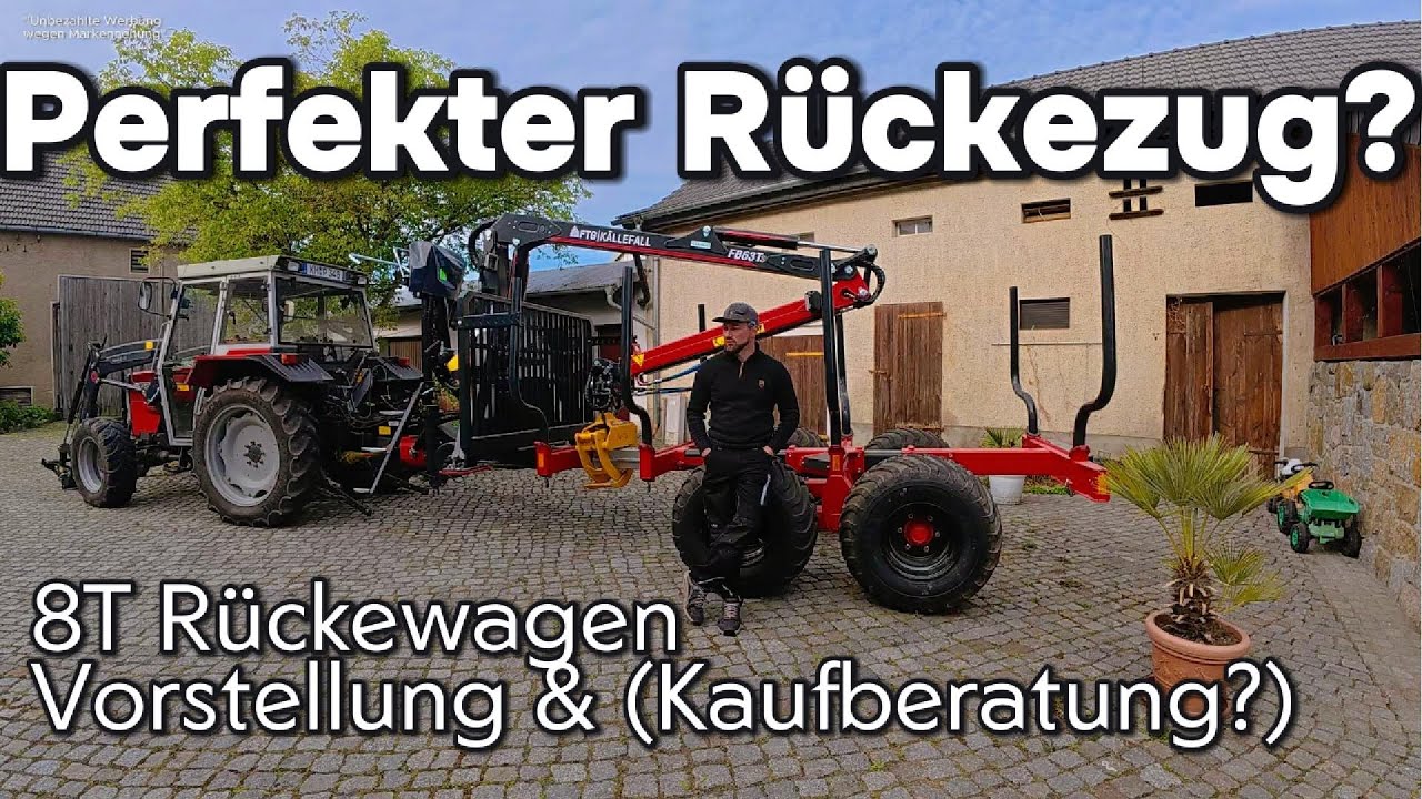 8T Rückewagen mit 6,3m Kran Vorstellung | Review | FTG Källefall FB70 FB63 Ts | Massey Ferguson 352