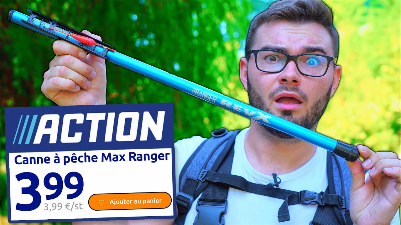 JE TESTE UNE CANNE A PECHE ACTION A 3&euro; ! (Je p&ecirc;che pleins de poissons)
