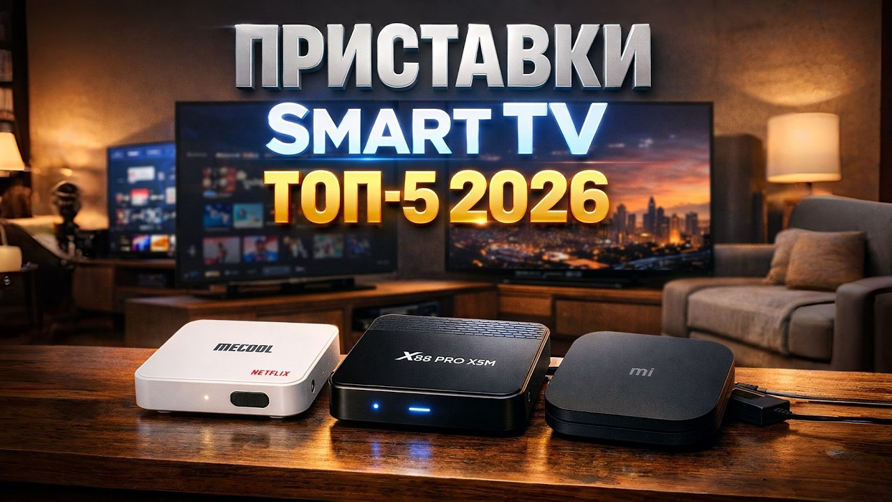 🔥 ТОП-5 СМАРТ ТВ ПРИСТАВОК 2026 &mdash; ЛУЧШИЕ МОДЕЛИ ДЛЯ ФИЛЬМОВ, IPTV И 4K БЕЗ ТОРМОЗОВ