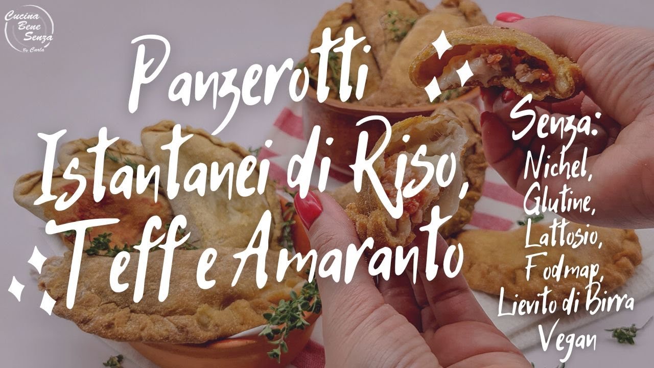 PANZEROTTI ISTANTANEI DI RISO, TEFF E AMARANTO - Senza Glutine - Senza Nichel - Senza Lattosio