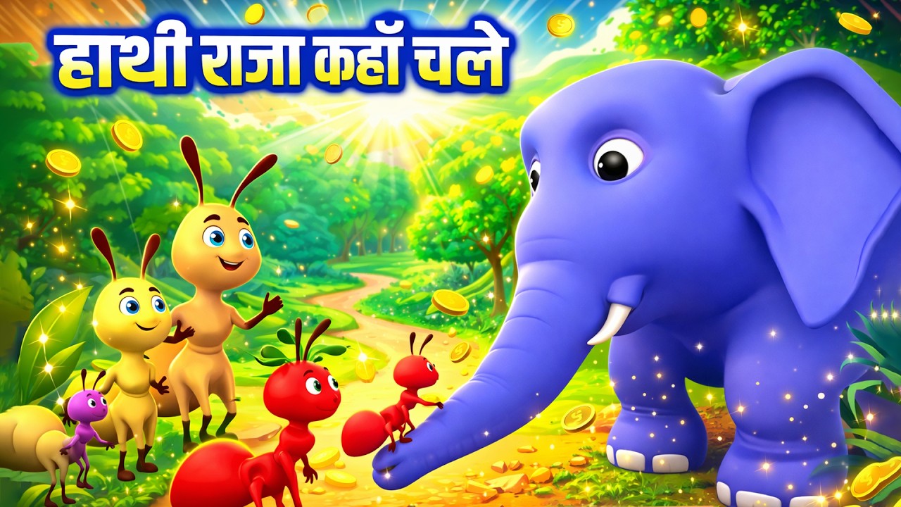 Hathi Raja Kahan Chale | हाथी राजा कहाँ चले | Hindi Rhymes For Childrens | Nursery Rhymes |Baby Poem
