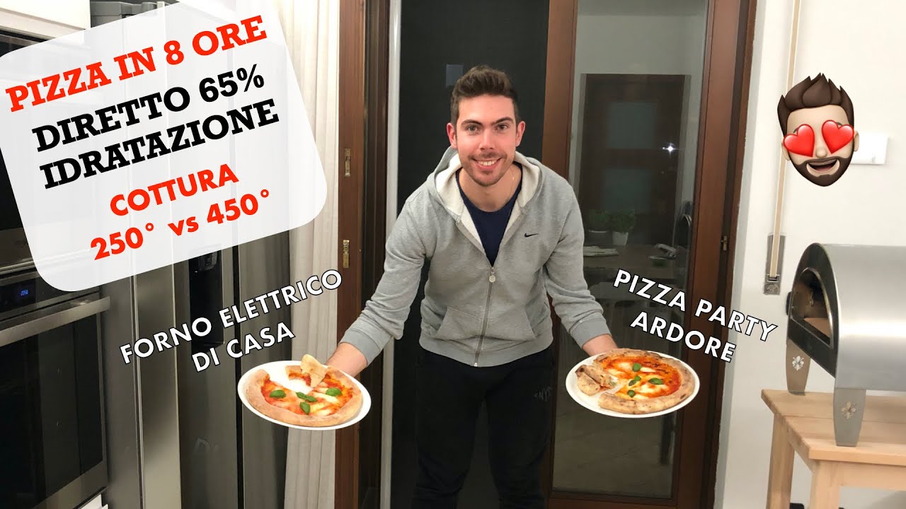 Confronto cottura forno di casa VS Pizza Party Ardore della pizza 65% idratazione diretto 8 ore 🍕🔥